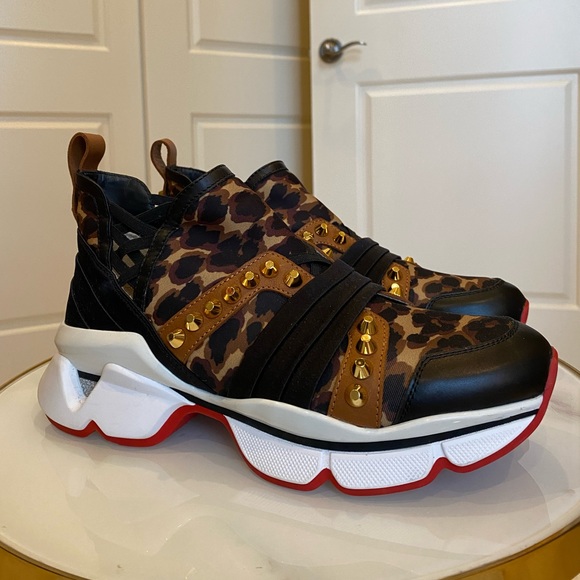 Christian Louboutin Shoes - Christian Louboutin 123 Run Flat Leopard Sneakers size 36